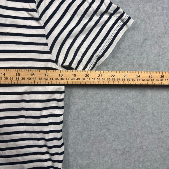 Theory Navy White Stripe T-Shirt M - Picture 5 of 5